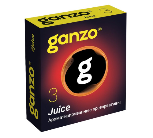 Ароматизированные презервативы Ganzo Juice - 3 шт. Ароматизированные презервативы Ganzo Juice - 3 шт.