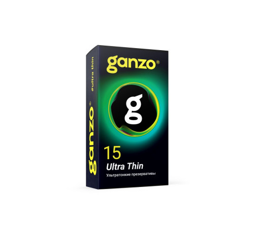 Прозрачные ультратонкие презервативы Ganzo Ultra thin - 15 шт.