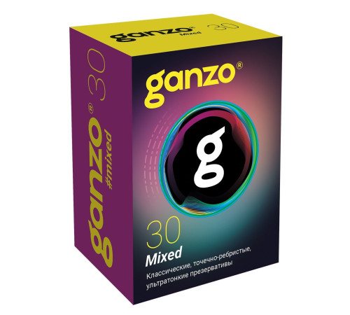 Микс-набор из 30 презервативов Ganzo Mixed Микс-набор из 30 презервативов Ganzo Mixed