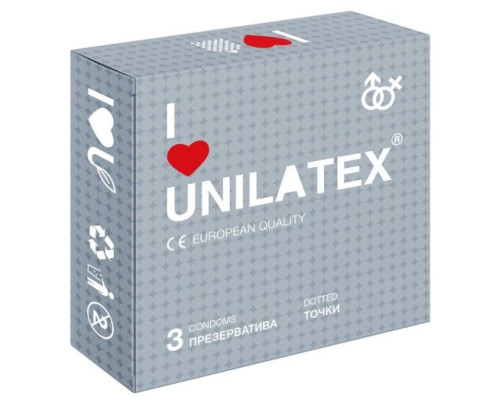 Заказать Презервативы с точками Unilatex Dotted - 3 шт. Заказать Презервативы с точками Unilatex Dotted - 3 шт.