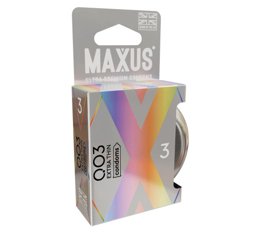 Экстремально тонкие презервативы в железном кейсе MAXUS 003 Extra Thin - 3 шт.