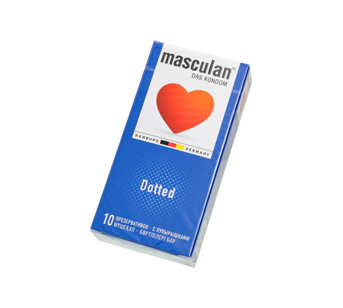 Презервативы с пупырышками Masculan Dotted - 10 шт.