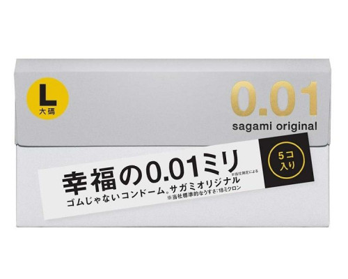 Заказать Презервативы Sagami Original 0.01 L-size увеличенного размера - 5 шт. Заказать Презервативы Sagami Original 0.01 L-size увеличенного размера - 5 шт.