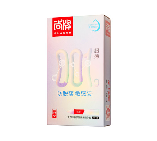 Ультратонкие облегающие презервативы Elasun Slim Fit - 10 шт.