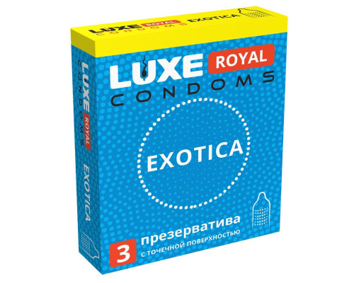 Заказать Текстурированные презервативы LUXE Royal Exotica - 3 шт. Заказать Текстурированные презервативы LUXE Royal Exotica - 3 шт.
