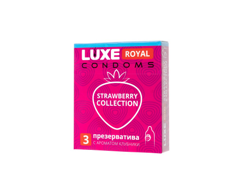 Заказать Презервативы с ароматом клубники LUXE Royal Strawberry Collection - 3 шт. Заказать Презервативы с ароматом клубники LUXE Royal Strawberry Collection - 3 шт.