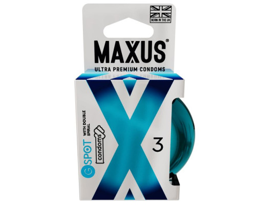 Заказать Презервативы Maxus G spot с двойной спиралью - 3 шт. Заказать Презервативы Maxus G spot с двойной спиралью - 3 шт.