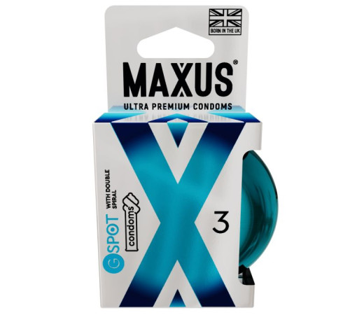 Презервативы Maxus G spot с двойной спиралью - 3 шт.