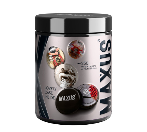Черные утолщенные презервативы MAXUS Extra Strong с железным кейсом - 15 шт.