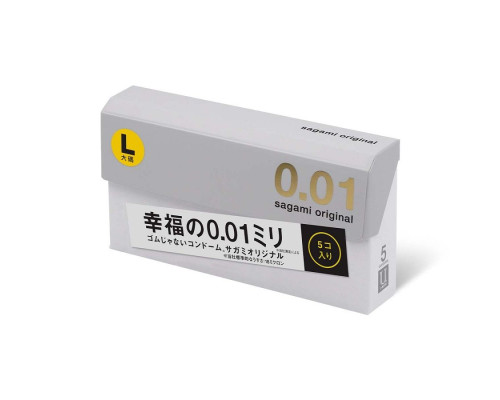 Заказать Презервативы Sagami Original 0.01 L-size увеличенного размера - 5 шт. Заказать Презервативы Sagami Original 0.01 L-size увеличенного размера - 5 шт.