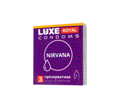 Презервативы с увеличенным количеством смазки LUXE Royal Nirvana - 3 шт.