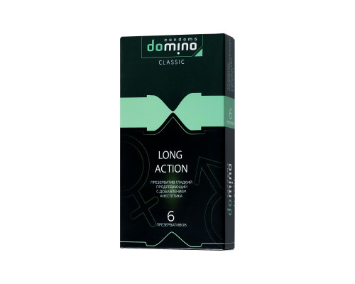 Заказать Презервативы с пролонгирующим эффектом DOMINO Classic Long action - 6 шт.