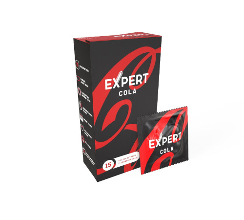 Презервативы с ароматом колы Expert Cola - 15 шт.