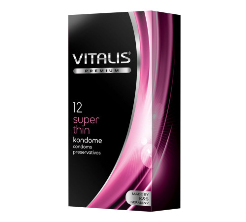 Ультратонкие презервативы VITALIS PREMIUM super thin - 12 шт.