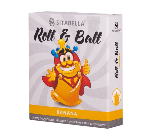 Стимулирующий презерватив-насадка Roll   Ball Banana