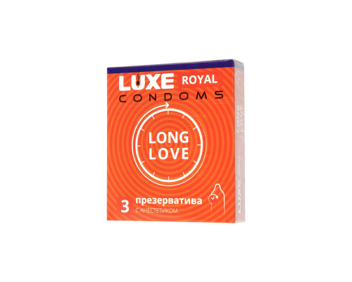 Заказать Презервативы с продлевающим эффектом LUXE Royal Long Love - 3 шт.