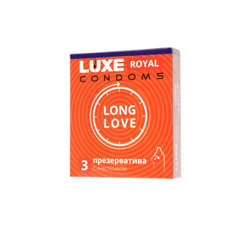 Презервативы с продлевающим эффектом LUXE Royal Long Love - 3 шт.