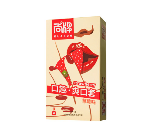 Презервативы Elasun Strawberry с ароматом клубники - 10 шт.