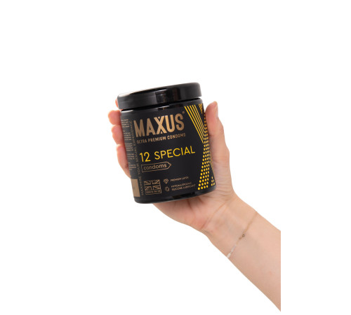 Презервативы с точками и рёбрами MAXUS Special - 12 шт.