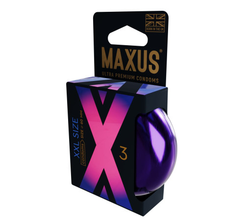 Презервативы Maxus XXL увеличенного размера - 3 шт.