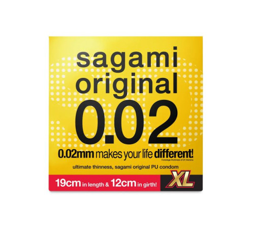 Презерватив увеличенного размера Sagami Original 0.02 XL-size - 1 шт. Презерватив увеличенного размера Sagami Original 0.02 XL-size - 1 шт.