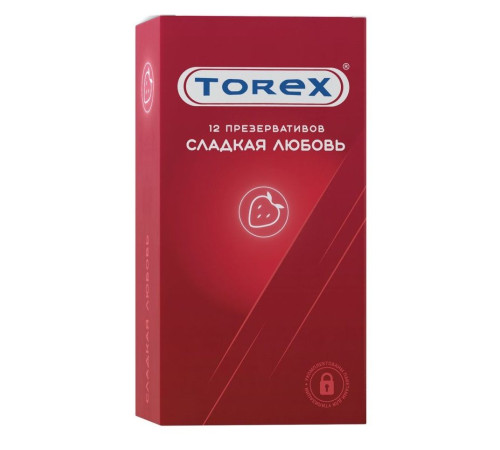 Презервативы Torex Сладкая любовь с ароматом клубники - 12 шт. Презервативы Torex Сладкая любовь с ароматом клубники - 12 шт.