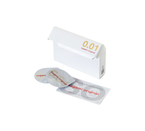 Супер тонкие презервативы Sagami Original 0.01 - 5 шт.