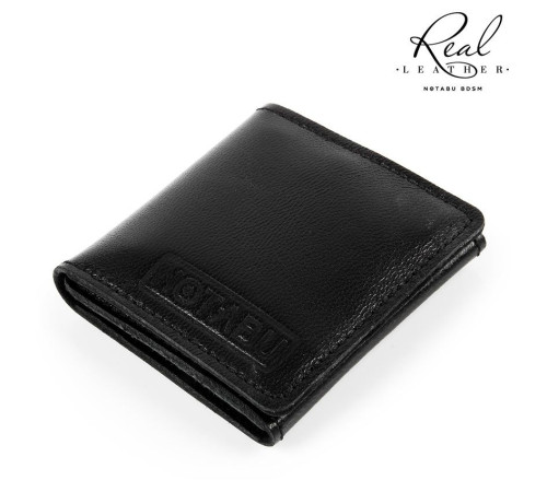 Черный кожаный кондомхолдер Notabu