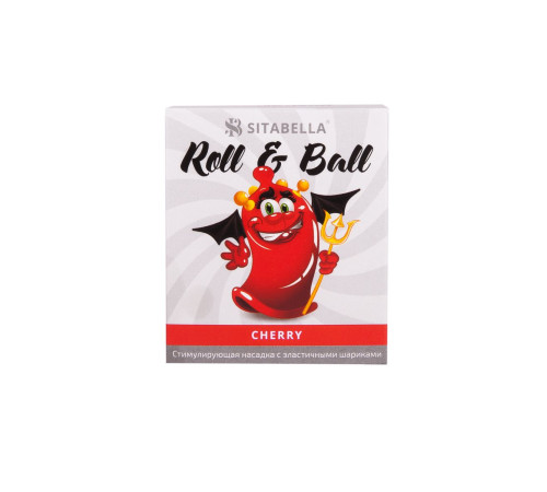 Стимулирующий презерватив-насадка Roll   Ball Cherry
