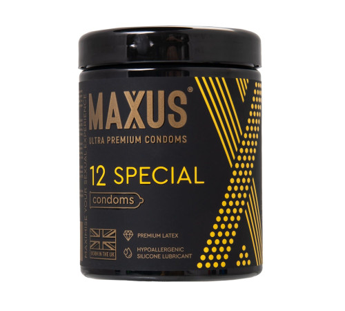 Презервативы с точками и рёбрами MAXUS Special - 12 шт.