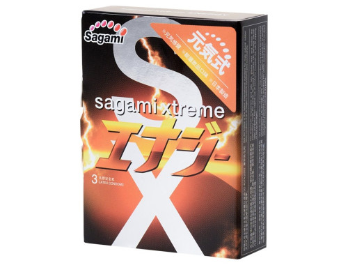 Заказать Презервативы Sagami Xtreme Energy с ароматом энергетика - 3 шт. Заказать Презервативы Sagami Xtreme Energy с ароматом энергетика - 3 шт.