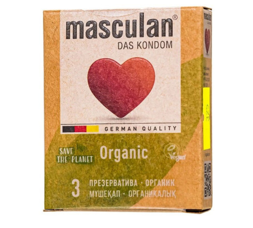 Экологически чистые презервативы Masculan Organic - 3 шт. Экологически чистые презервативы Masculan Organic - 3 шт.