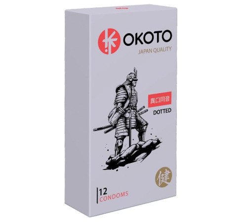 Точечные презервативы OKOTO Dotted - 12 шт.