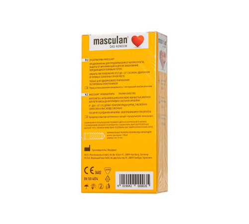 Презервативы с колечками и пупырышками Masculan Ribbed+Dotted - 10 шт.