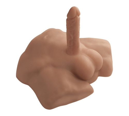 Карамельный мужской полуторс с фаллоимитатором SILEXD Apollo S 7