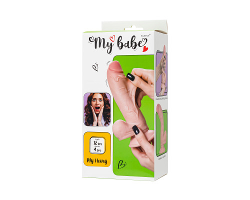 Заказать Телесный реалистичный фаллоимитатор My Honey - 18 см.