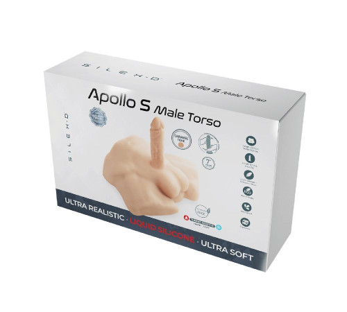 Карамельный мужской полуторс с фаллоимитатором SILEXD Apollo S 7