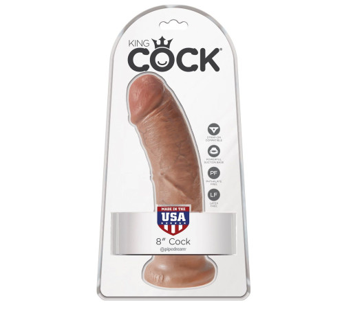 Фаллоимитатор-мулат 8  Cock - 20,3 см.
