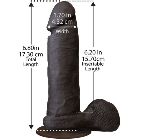 Реалистичный фаллоимитатор The Realistic Cock ULTRASKYN 6” - 17,3 см.
