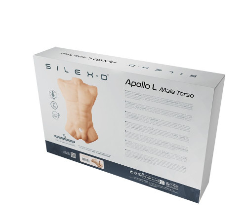 Карамельный мужской торс с фаллоимитатором SILEXD Apollo L 7