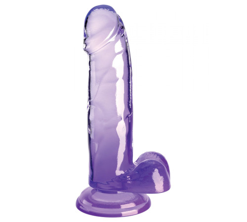 Фиолетовый фаллоимитатор с мошонкой на присоске 7’’ Cock with Balls - 20,3 см. Фиолетовый фаллоимитатор с мошонкой на присоске 7’’ Cock with Balls - 20,3 см.