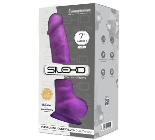 Фиолетовый фаллоимитатор SILEXD Model 1 7’’ - 17,6 см.