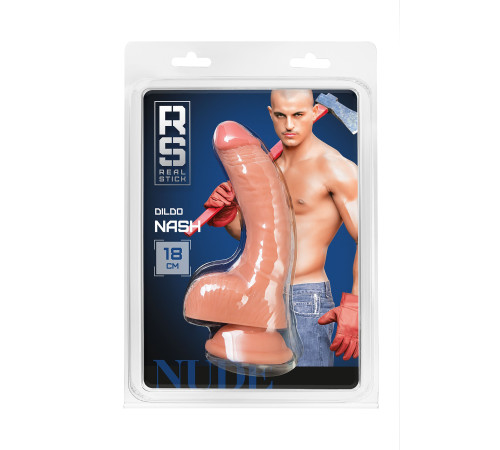 Телесный фаллоимитатор Nash - 18 см. Телесный фаллоимитатор Nash - 18 см.