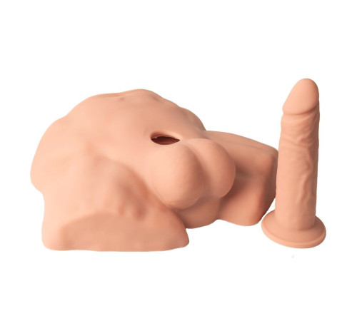 Карамельный мужской полуторс с фаллоимитатором SILEXD Apollo S 7