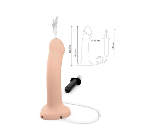 Телесный фаллос с имитацией эякуляции Silicon Cum Dildo L - 19,6 см. Телесный фаллос с имитацией эякуляции Silicon Cum Dildo L - 19,6 см.
