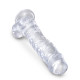 Заказать Прозрачный фаллоимитатор 8 Cock with Balls - 22,2 см.