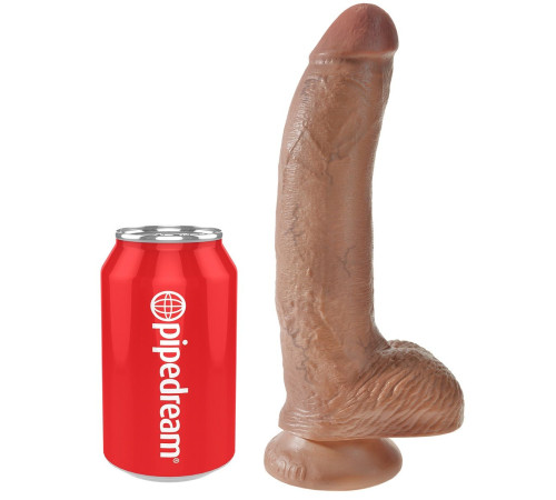 Фаллоимитатор-мулат 9  Cock with Balls - 22,9 см.