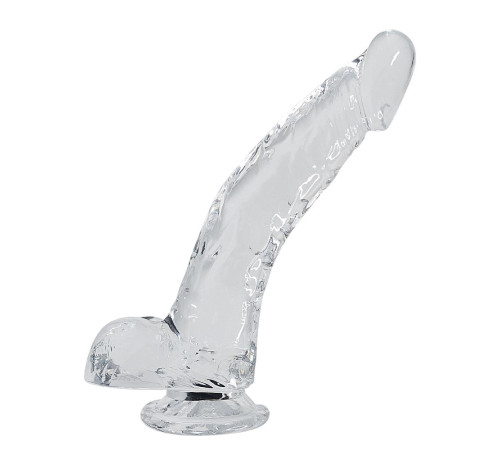 Прозрачный фаллоимитатор на присоске Stallion Jelly Dildo - 22 см.