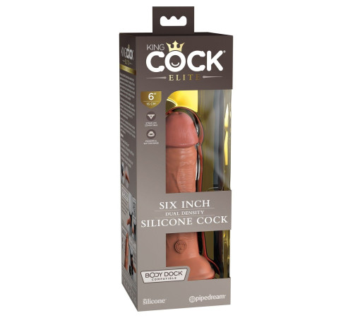 Кофейный фаллоимитатор 6 Silicone Dual Density Cock - 17 см. Кофейный фаллоимитатор 6 Silicone Dual Density Cock - 17 см.
