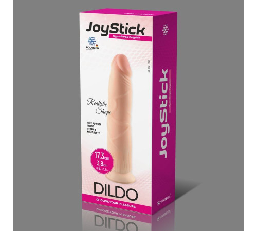 Телесный фаллоимитатор JoyStick на присоске - 17,3 см.